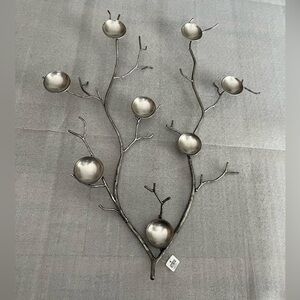 Crate&Barrel Silver Branch 8 Candle Holders or Wall Sculpture
